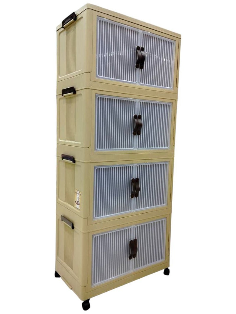 خورشيد للبلاستيك دولب فانتازيا 4 رف من خورشيد بلاست للبلاستيك - كافيه - Image 2